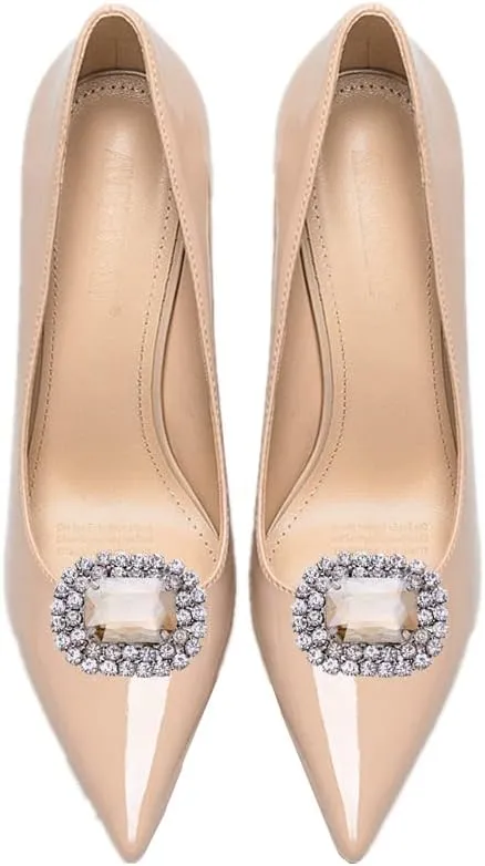 2 Pcs Fashion Removable Acrylic Rhinestone Crystal Wedding Boots Shoe Clips Jewelry