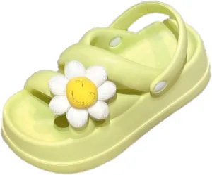 3D Sunflower Slippers Floral Slippers Dopamine Platform Sandals Women Clogs Anti-Slip 2-In-1 Wear Thick Sole