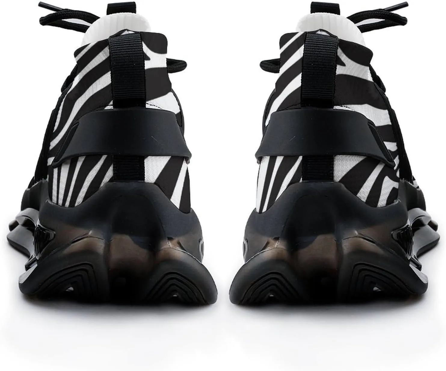 African Zebra Stripes Men's Sport Shoes Lightweight Running Athletic Shoes Fashion Sneakers