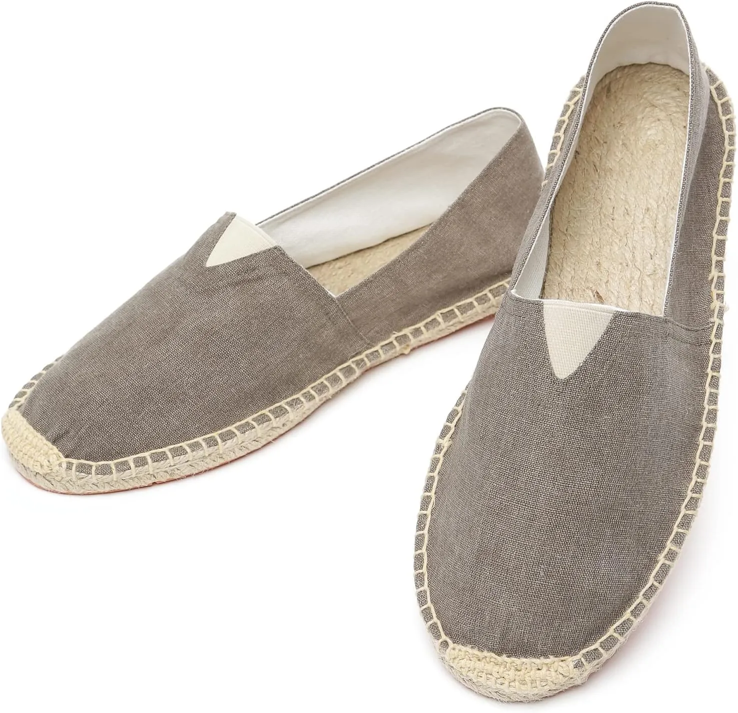 Altxic Men's Closed Toe Comfortable Canvas Slip on Flat Espadrilles