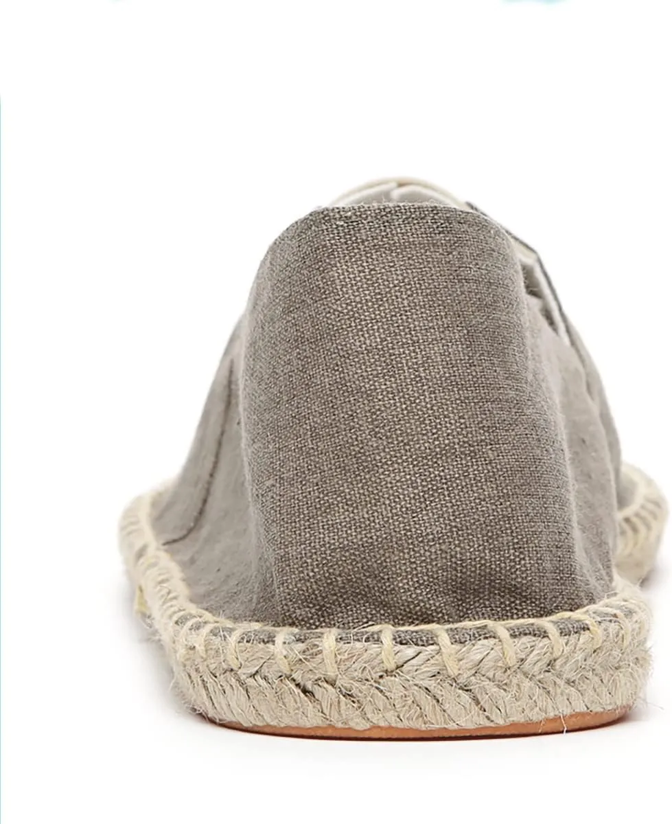 Altxic Men's Closed Toe Comfortable Canvas Slip on Flat Espadrilles