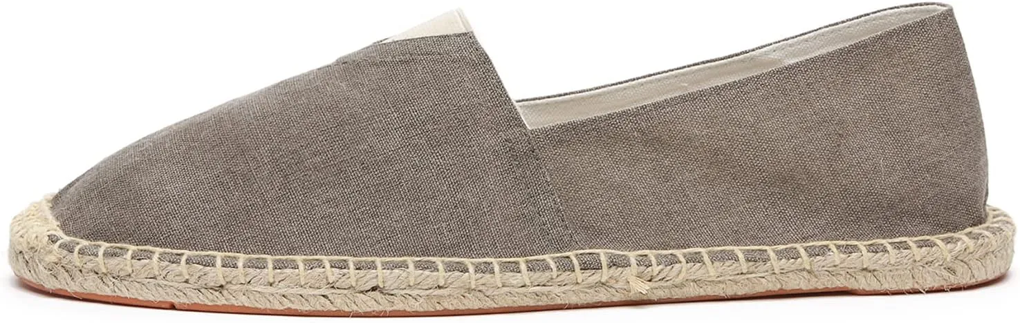 Altxic Men's Closed Toe Comfortable Canvas Slip on Flat Espadrilles