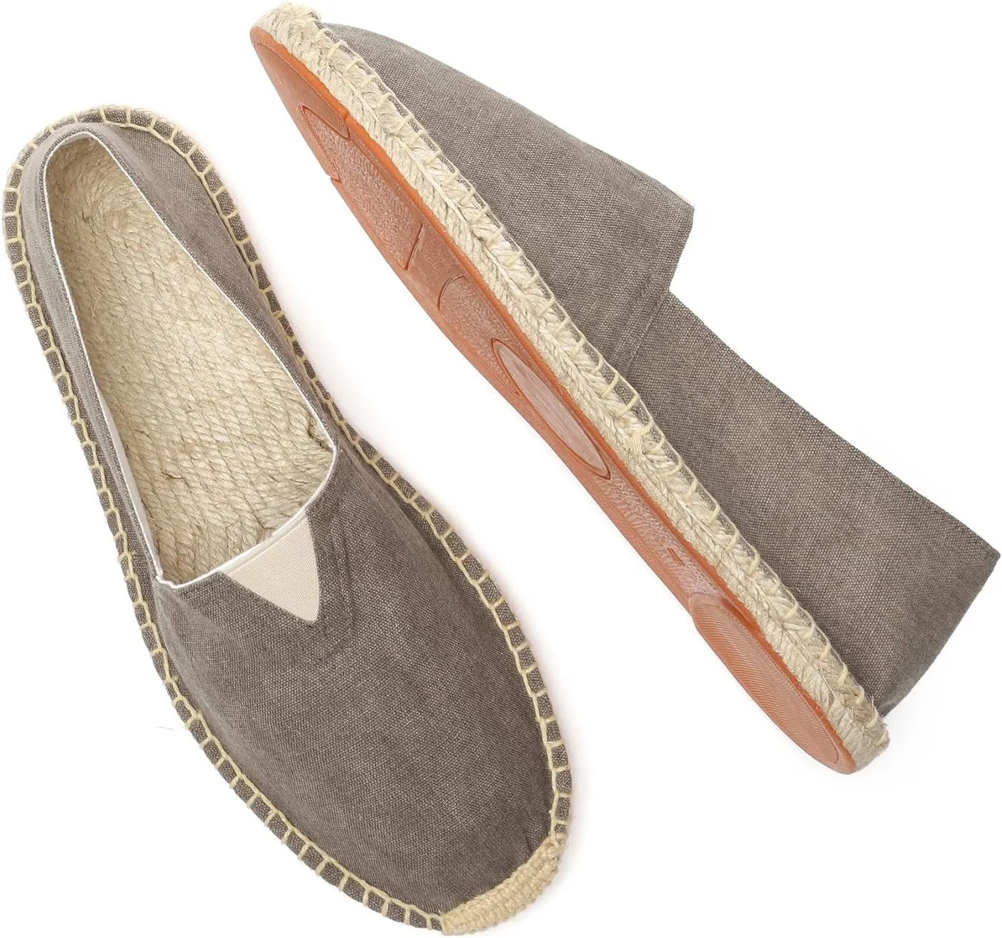 Altxic Men's Closed Toe Comfortable Canvas Slip on Flat Espadrilles