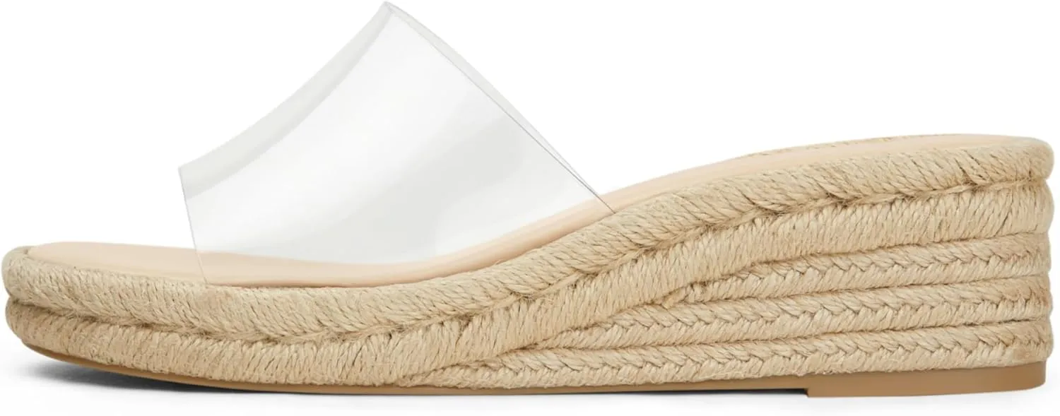 Arromic Women's Espadrilles Wedge Platform Sandals Comfortable Slip On Slides for Women Summer Beach Casual Outdoor Dress Heels Shoes