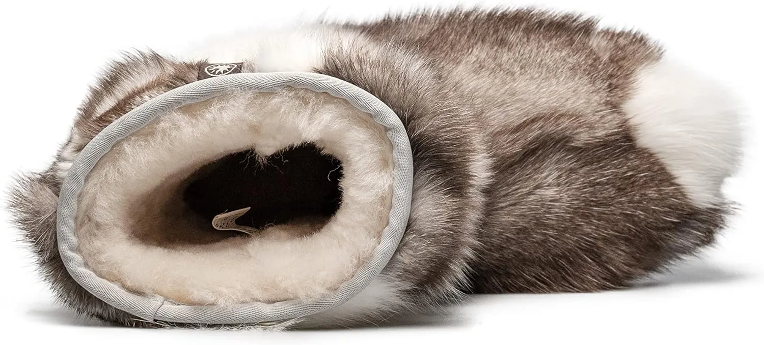 AU&MU Aumu Womens Short Winter Snow Boots Classic Thermal Fur Boot Furry Fluffy Warm