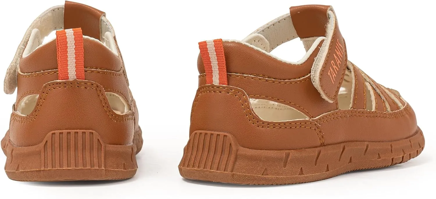 Baby and Toddler Summer Sandals Boy Girl Leather Closed Toe Lightweight Crib First Walker Shoes