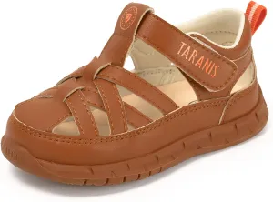 Baby and Toddler Summer Sandals Boy Girl Leather Closed Toe Lightweight Crib First Walker Shoes