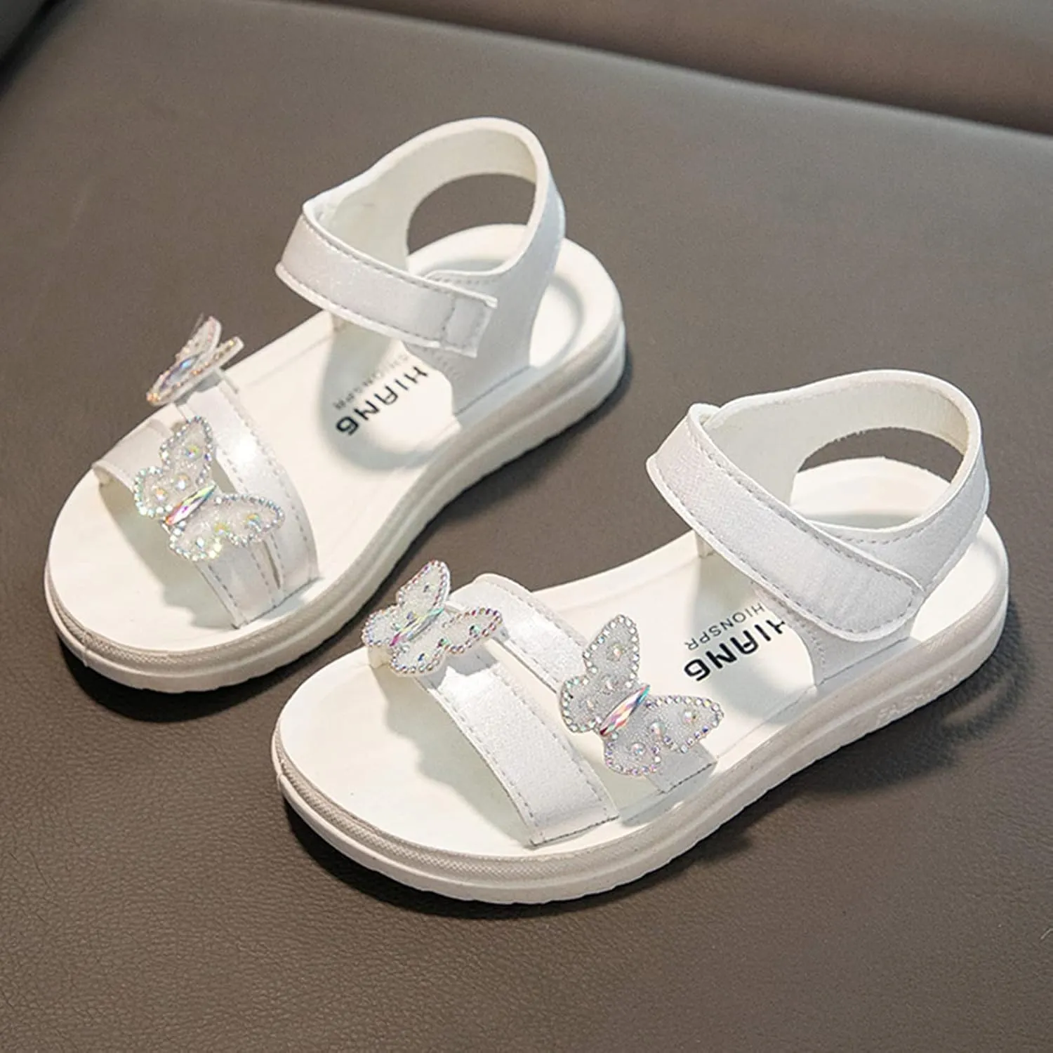 Baby Cartoon Shoes Child Shoes Summer Butterfly Sandals With Diamond Fashion Little Girl Soft Bottom Princess