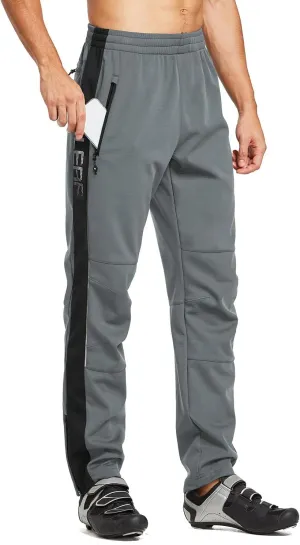 baleaf Men's Fleece Pants Winter Cycling Pants Mountain Bike Clothing Thermal Cold Weather Running Gear
