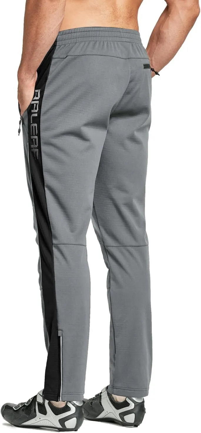 baleaf Men's Fleece Pants Winter Cycling Pants Mountain Bike Clothing Thermal Cold Weather Running Gear