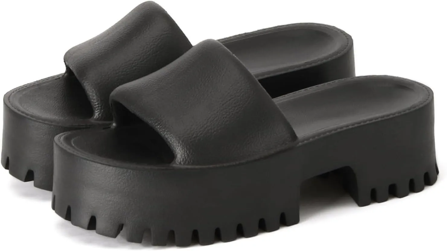 baobeijiadao Womens Backless Platform Sandals Slip On Thick Sole Waterproof Slippers Open Toe Summer Shoes for Women