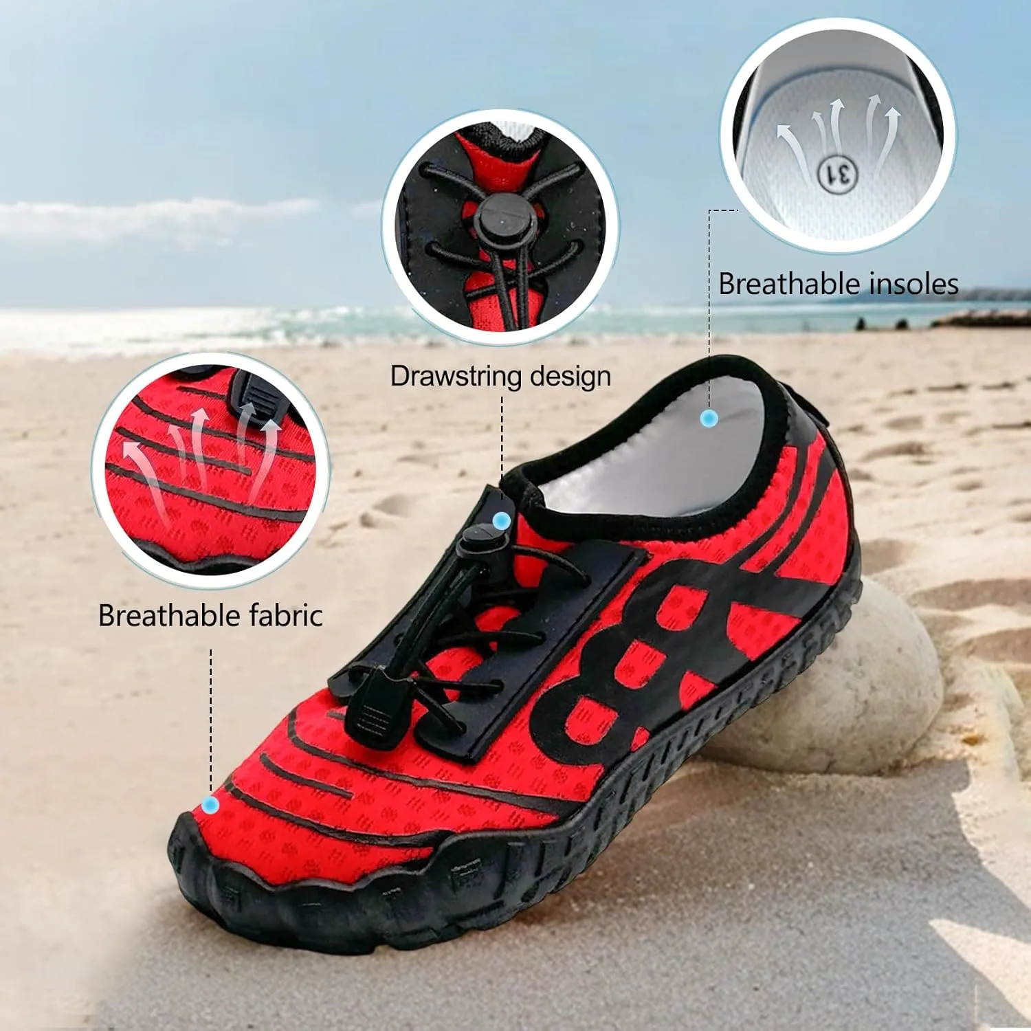Barefoot Shoes for Women & Men - Minimalist Hiking/Trail Running Footwear with Wide Toe Box | Zero Drop Lightweight Breathable Quick-Dry Outdoor Sneakers (Size 3.5-11)