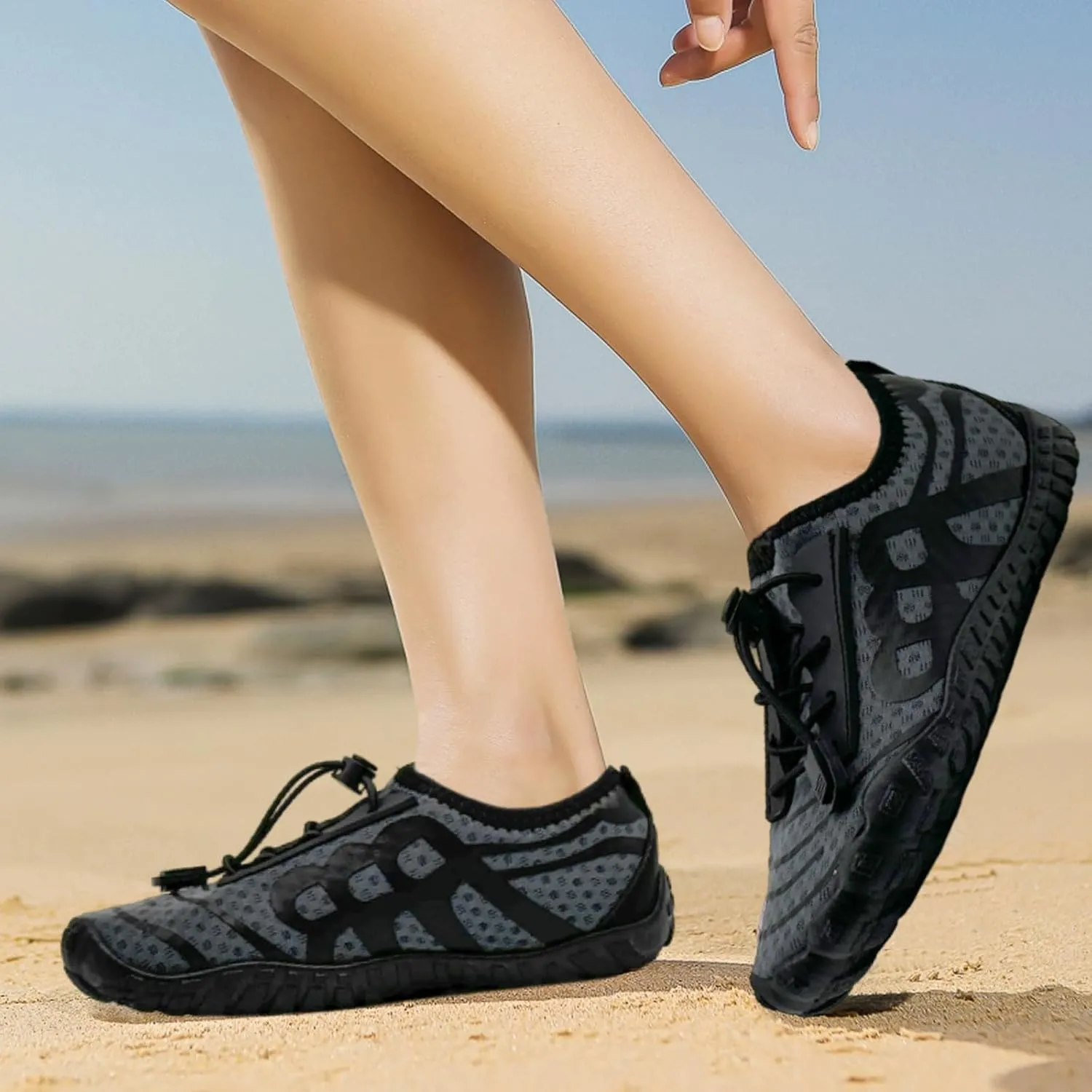 Barefoot Shoes for Women & Men - Minimalist Hiking/Trail Running Footwear with Wide Toe Box | Zero Drop Lightweight Breathable Quick-Dry Outdoor Sneakers (Size 3.5-11)