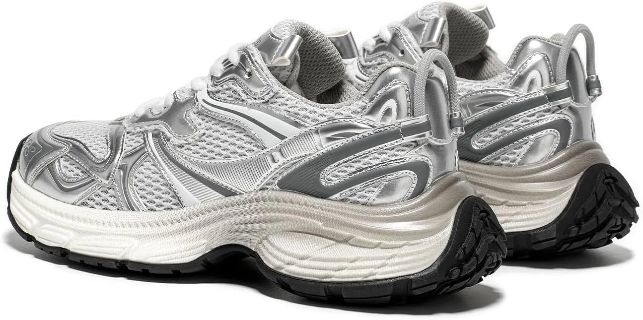 BEAU TODAY Chunky Sneakers for Women, Womens Fashion Sneakers, Lightweight Leather Sneakers for Women, Comfortable Casual Lace-Up Breathable Dad Shoes