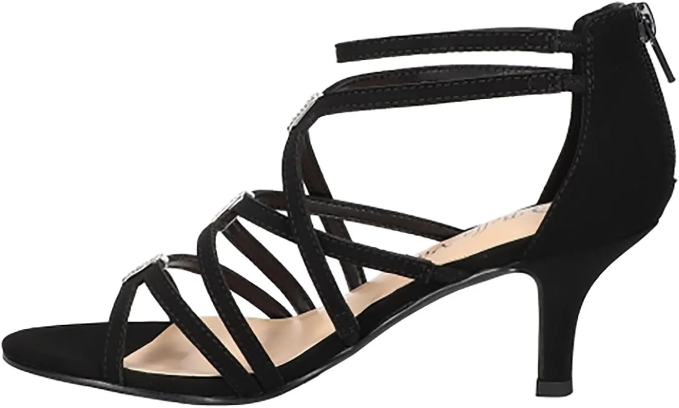 Bella Vita Womens Karlette Faux Suede Slip On Strappy Sandals