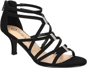 Bella Vita Womens Karlette Faux Suede Slip On Strappy Sandals