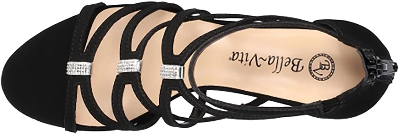 Bella Vita Womens Karlette Faux Suede Slip On Strappy Sandals