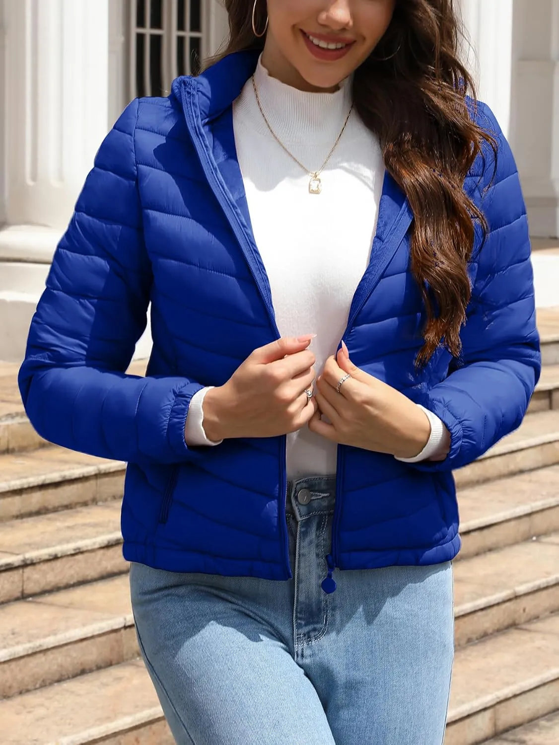 Bellivera Women's Quilted Lightweight Jacket Puffer Coat Women Bubble for Spring and Winter