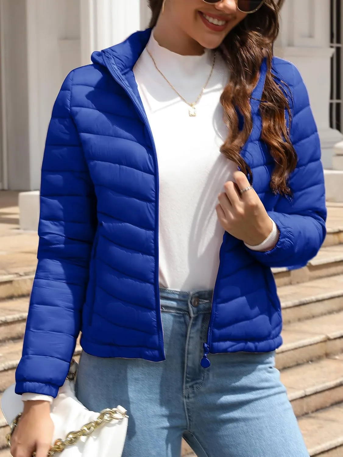 Bellivera Women's Quilted Lightweight Jacket Puffer Coat Women Bubble for Spring and Winter