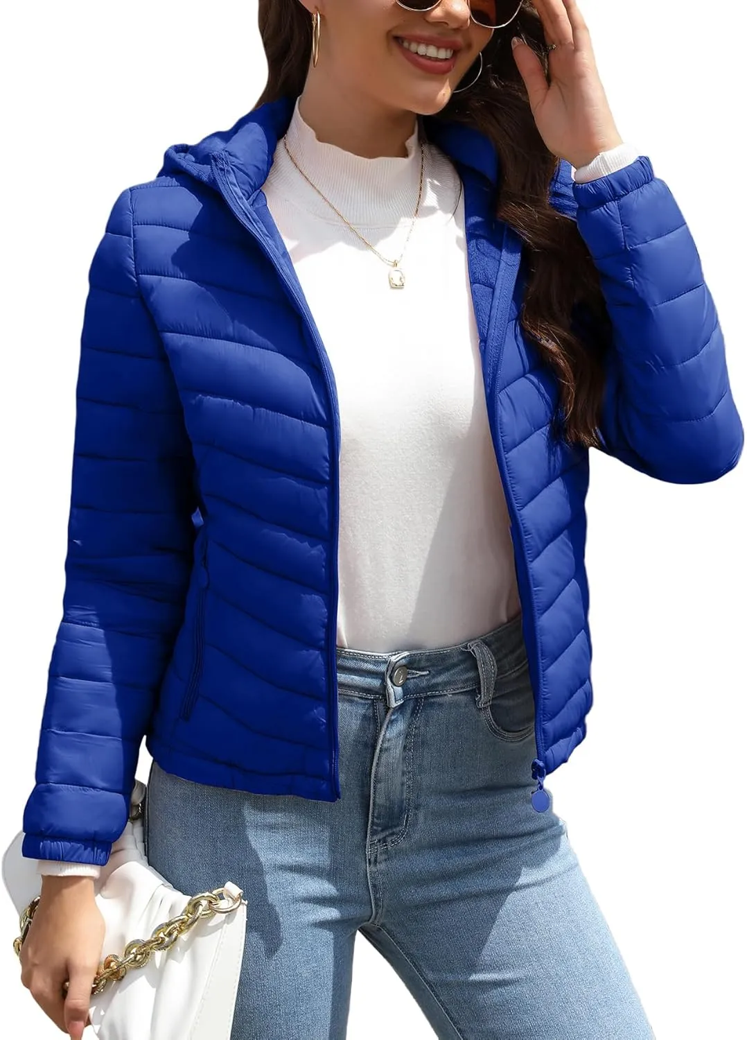 Bellivera Women's Quilted Lightweight Jacket Puffer Coat Women Bubble for Spring and Winter