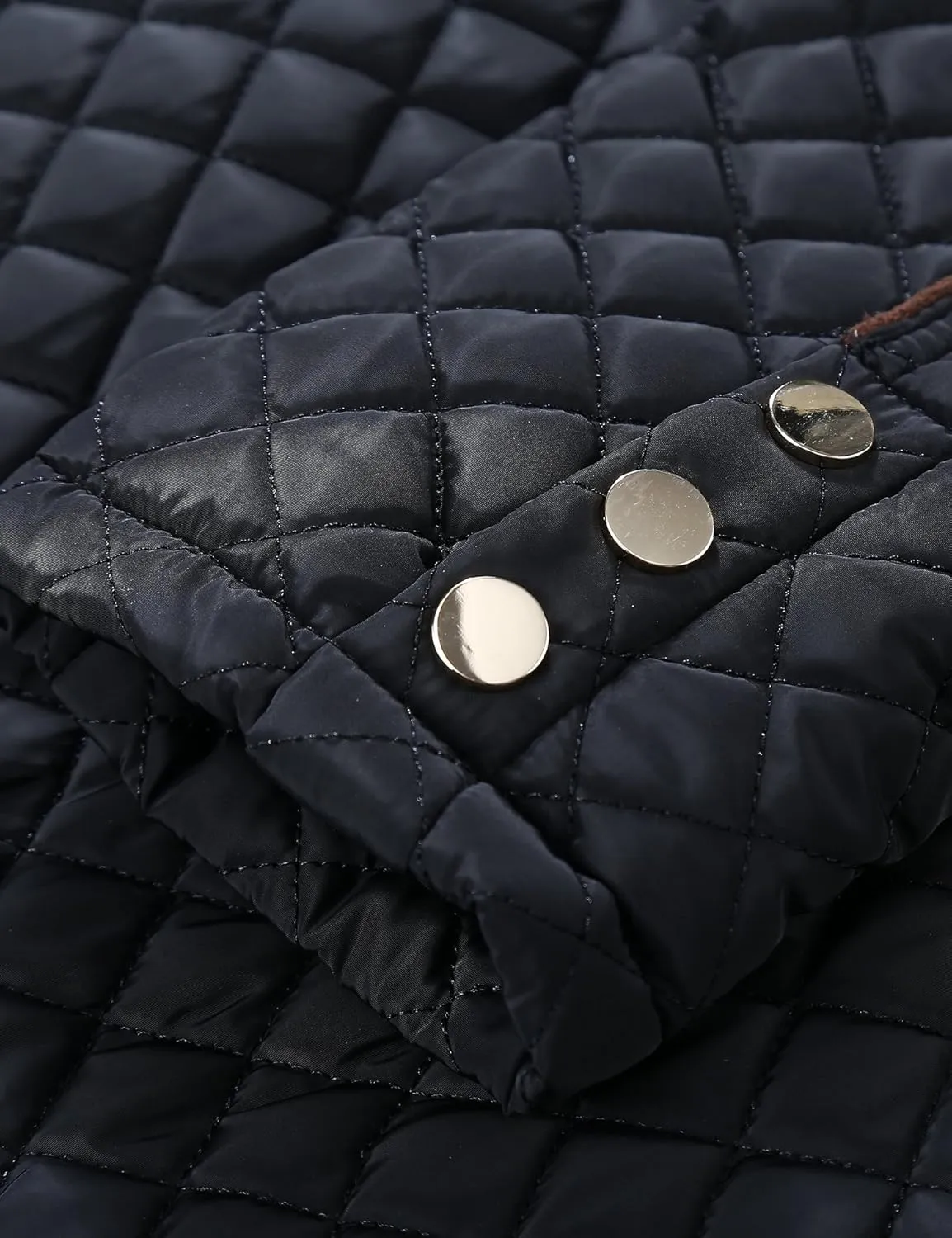 Bellivera Women's Stand Collar Lightweight Quilted Puffer Jacket Padded Zip Coat for Spring and Winter