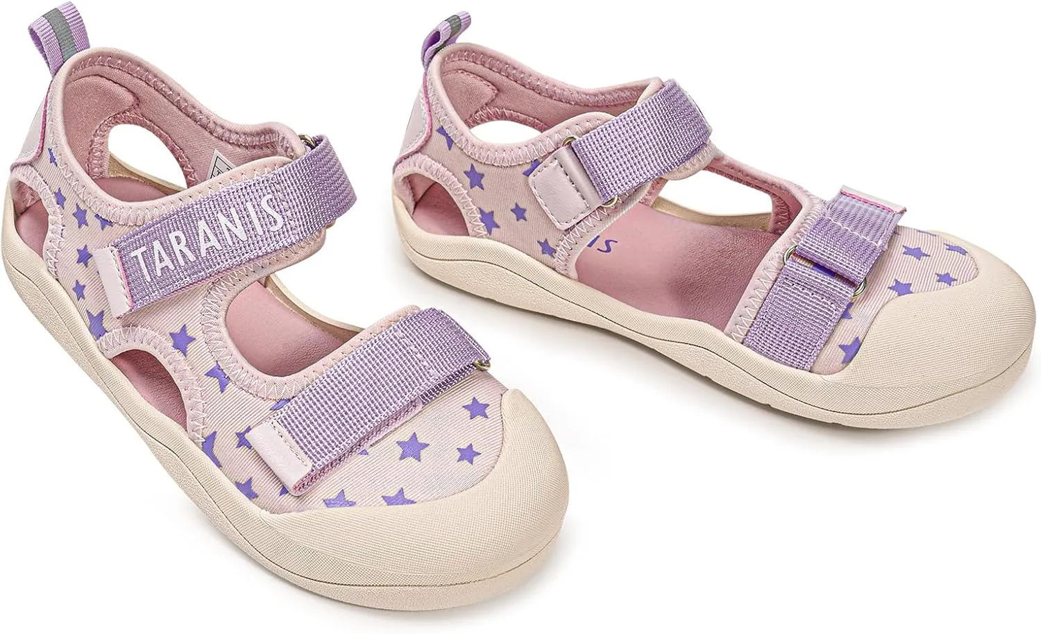 Boy and Girl Toddler Summer Sandals Lightweight Summer Sandals Closed-Toe Stars Shoes with Hook and Loop