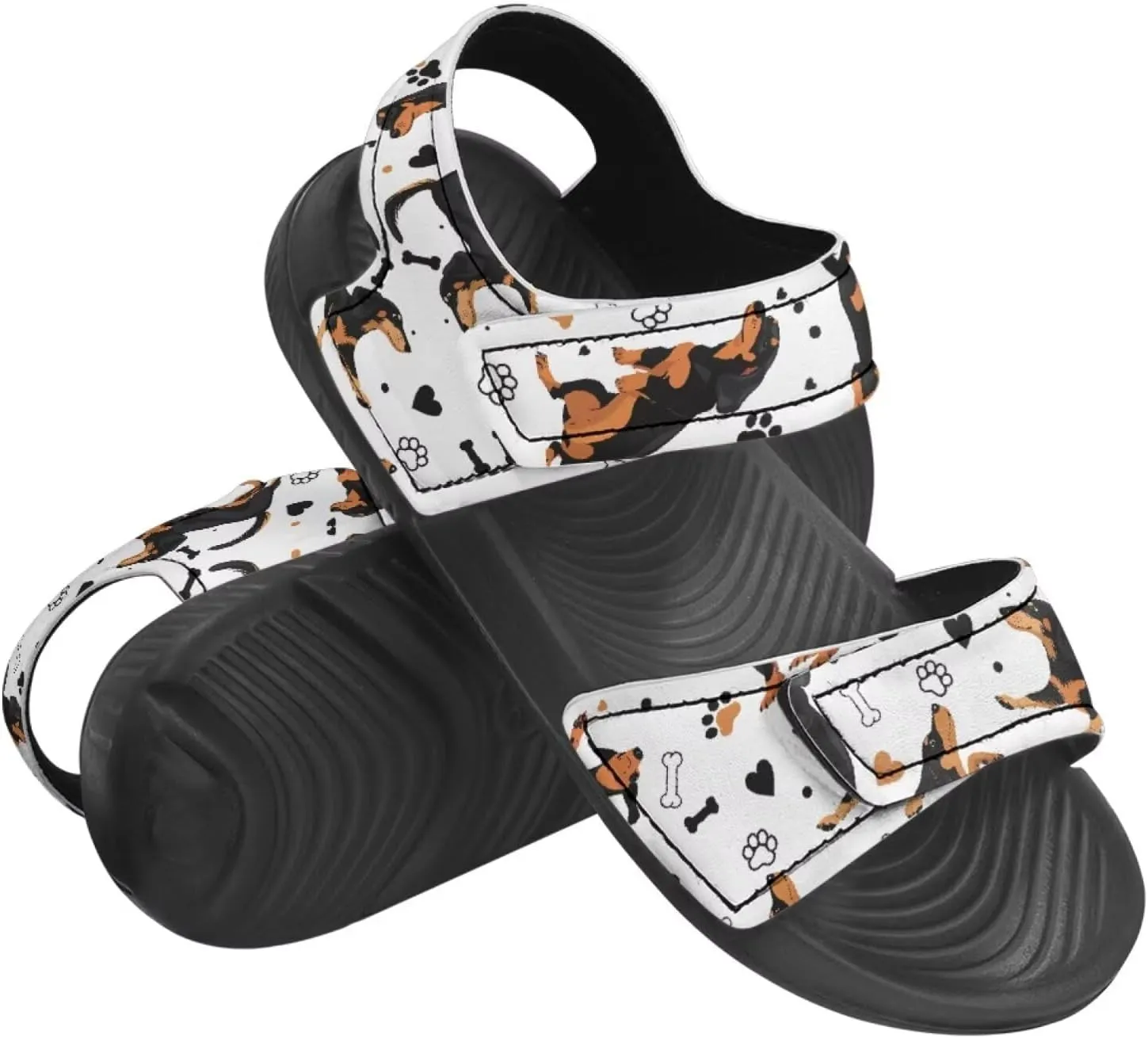 Boys Girls Sandals Cute Dachshund Print Kids Athletic Sport Sandals Open Toe Fashion Outdoor Hiking Shoes for Summer