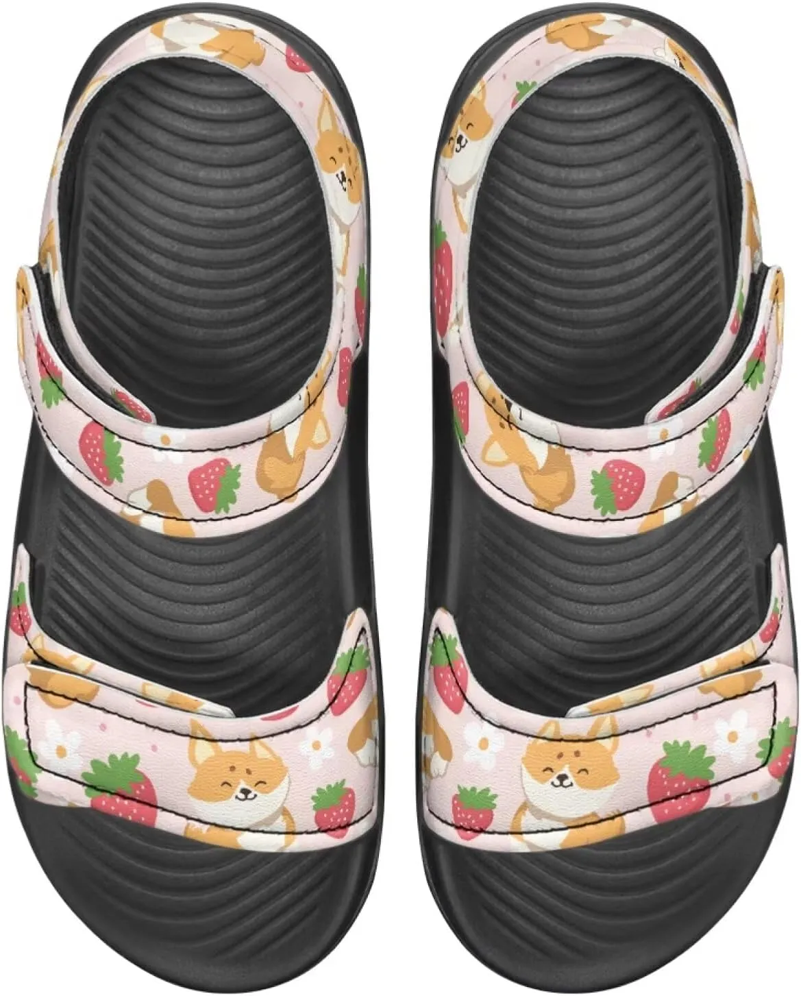 Boys Girls Sandals Cute Dachshund Print Kids Athletic Sport Sandals Open Toe Fashion Outdoor Hiking Shoes for Summer