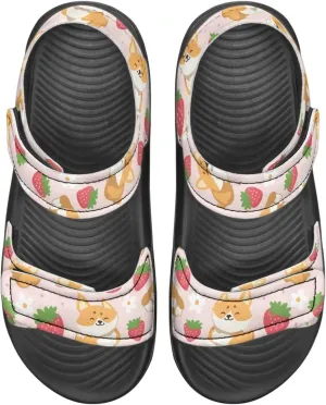 Boys Girls Sandals Cute Dachshund Print Kids Athletic Sport Sandals Open Toe Fashion Outdoor Hiking Shoes for Summer