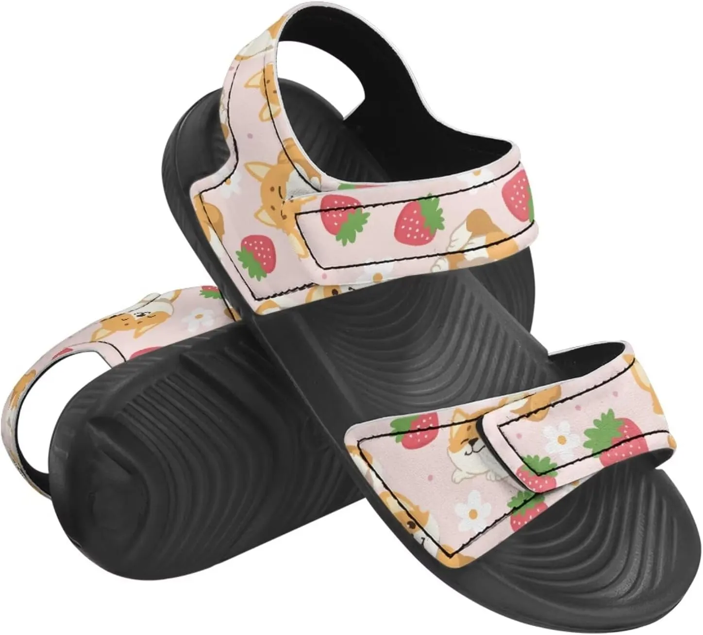 Boys Girls Sandals Cute Dachshund Print Kids Athletic Sport Sandals Open Toe Fashion Outdoor Hiking Shoes for Summer