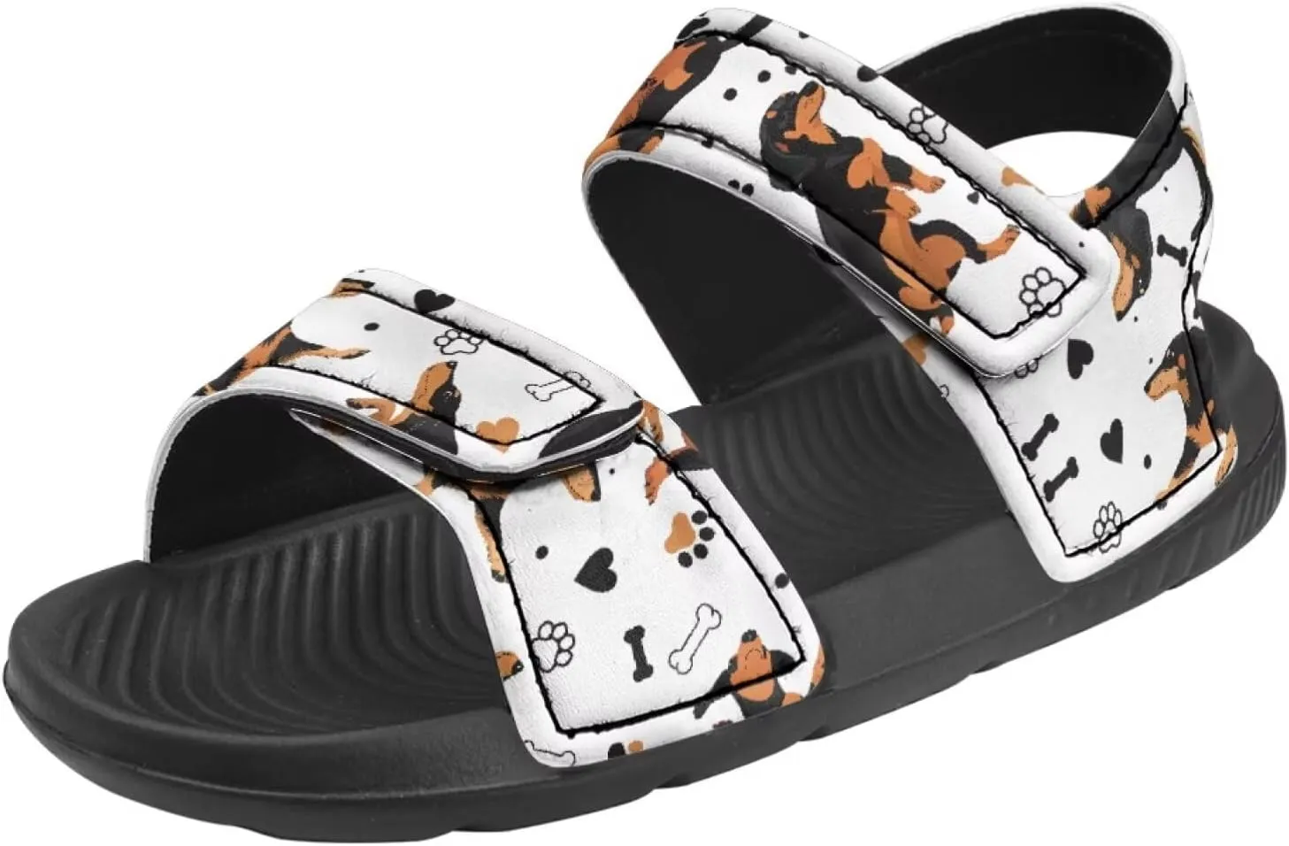 Boys Girls Sandals Cute Dachshund Print Kids Athletic Sport Sandals Open Toe Fashion Outdoor Hiking Shoes for Summer