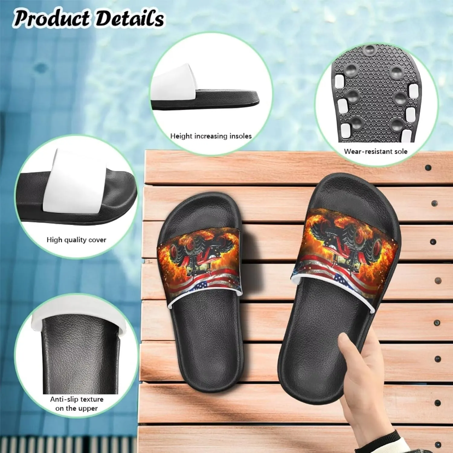 Boys Slides Cool Animal Cloud Slides for Kids Summer House Slippers Beach Sandals