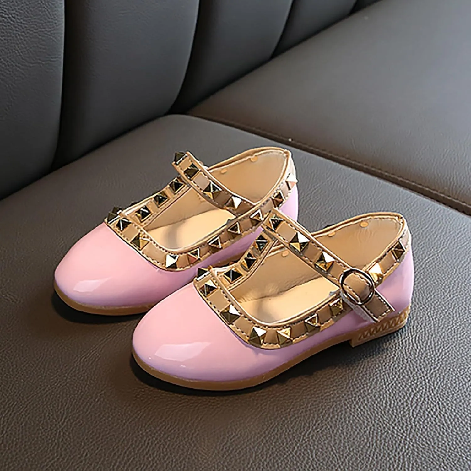 Breathable Shoes For Girl Dress Glitter Sequins Crystal High Heels Closed Toe Party Wedding Flower Shoes Children's Adjustable Back Strap Water Sandal