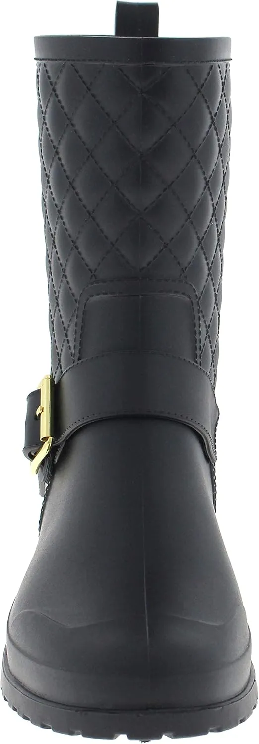 Capelli New York Ladies Matte, Quilted Shaft Mid-Calf Rain Boot