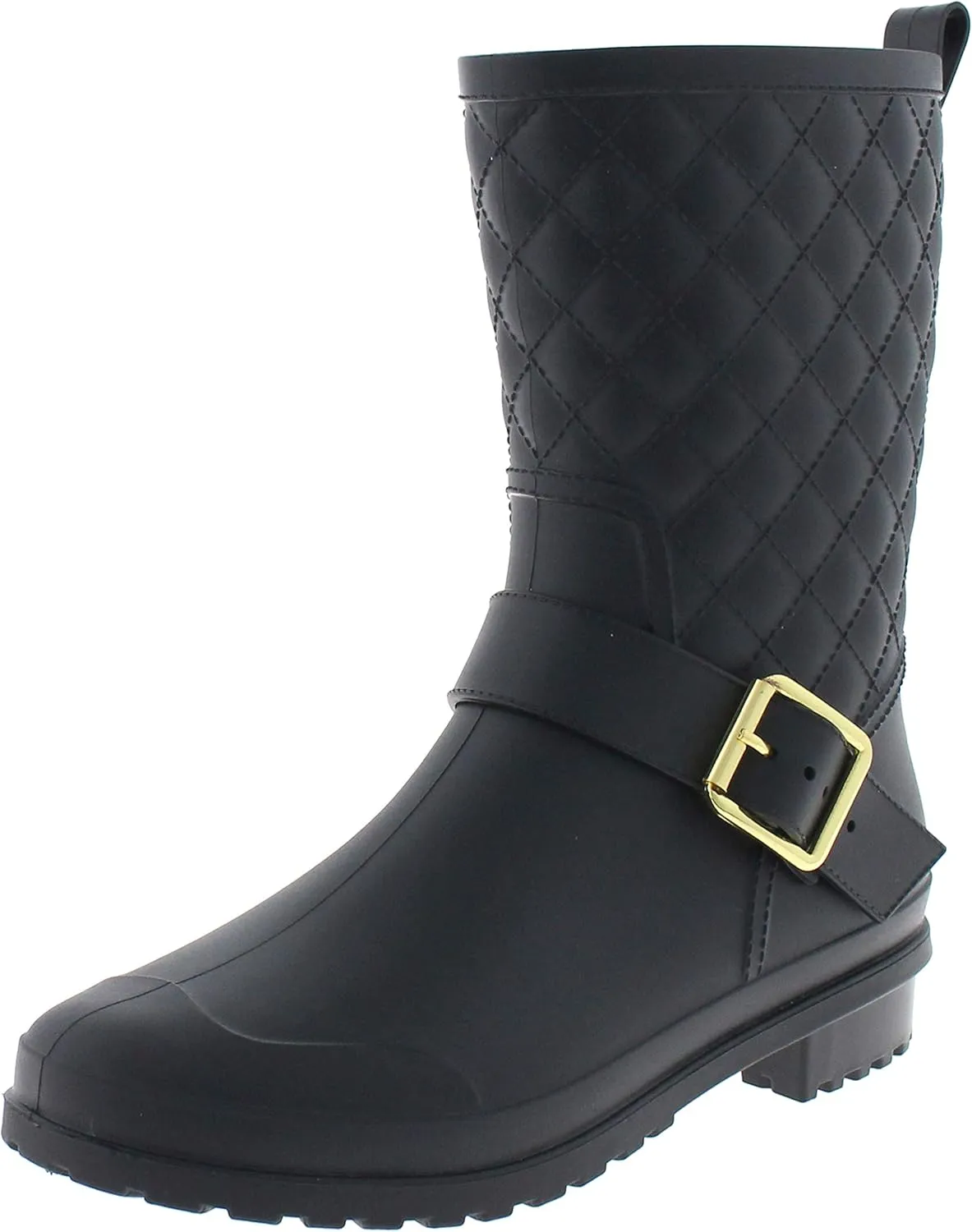 Capelli New York Ladies Matte, Quilted Shaft Mid-Calf Rain Boot