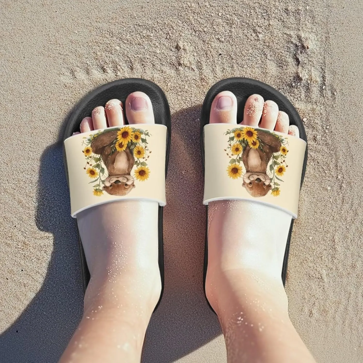 Capybara Slippers Slip On Kids Slide Sandals Breathable Non Slip Summer Holiday Water Sandals Bathroom Shower