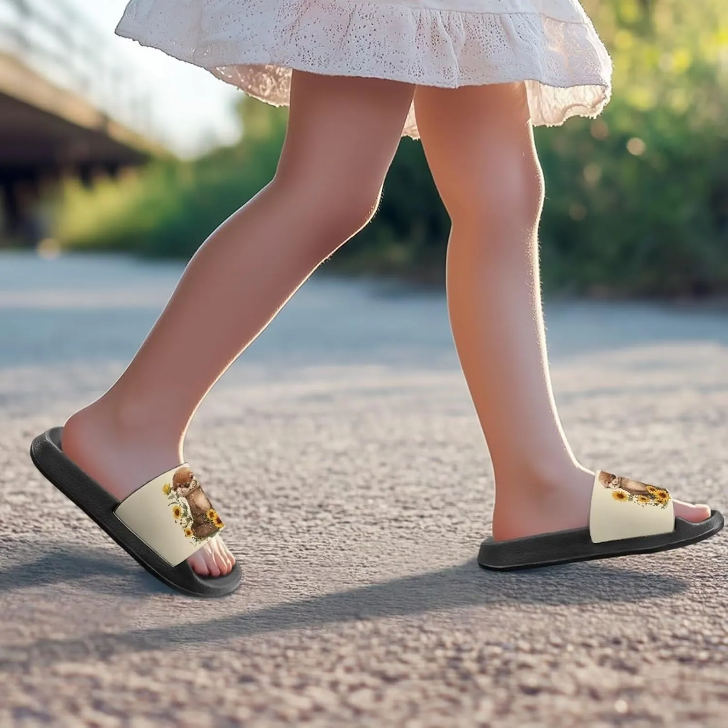 Capybara Slippers Slip On Kids Slide Sandals Breathable Non Slip Summer Holiday Water Sandals Bathroom Shower