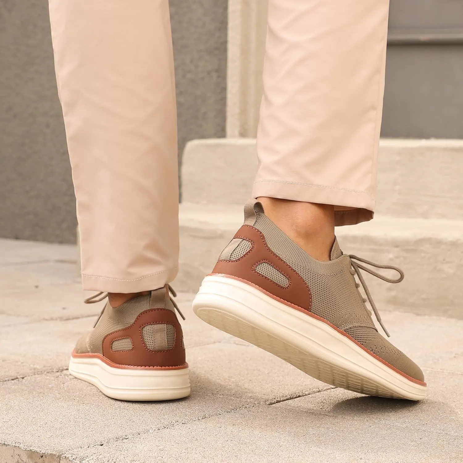 Casual Oxfords Narrow Mens Shoes Mesh Business Work Fashion Walking Sneakers