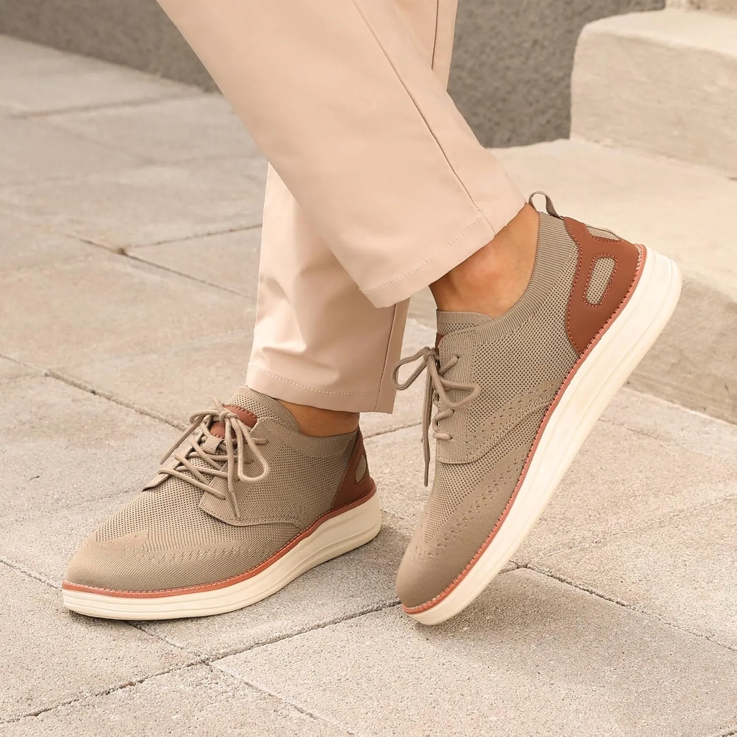 Casual Oxfords Narrow Mens Shoes Mesh Business Work Fashion Walking Sneakers