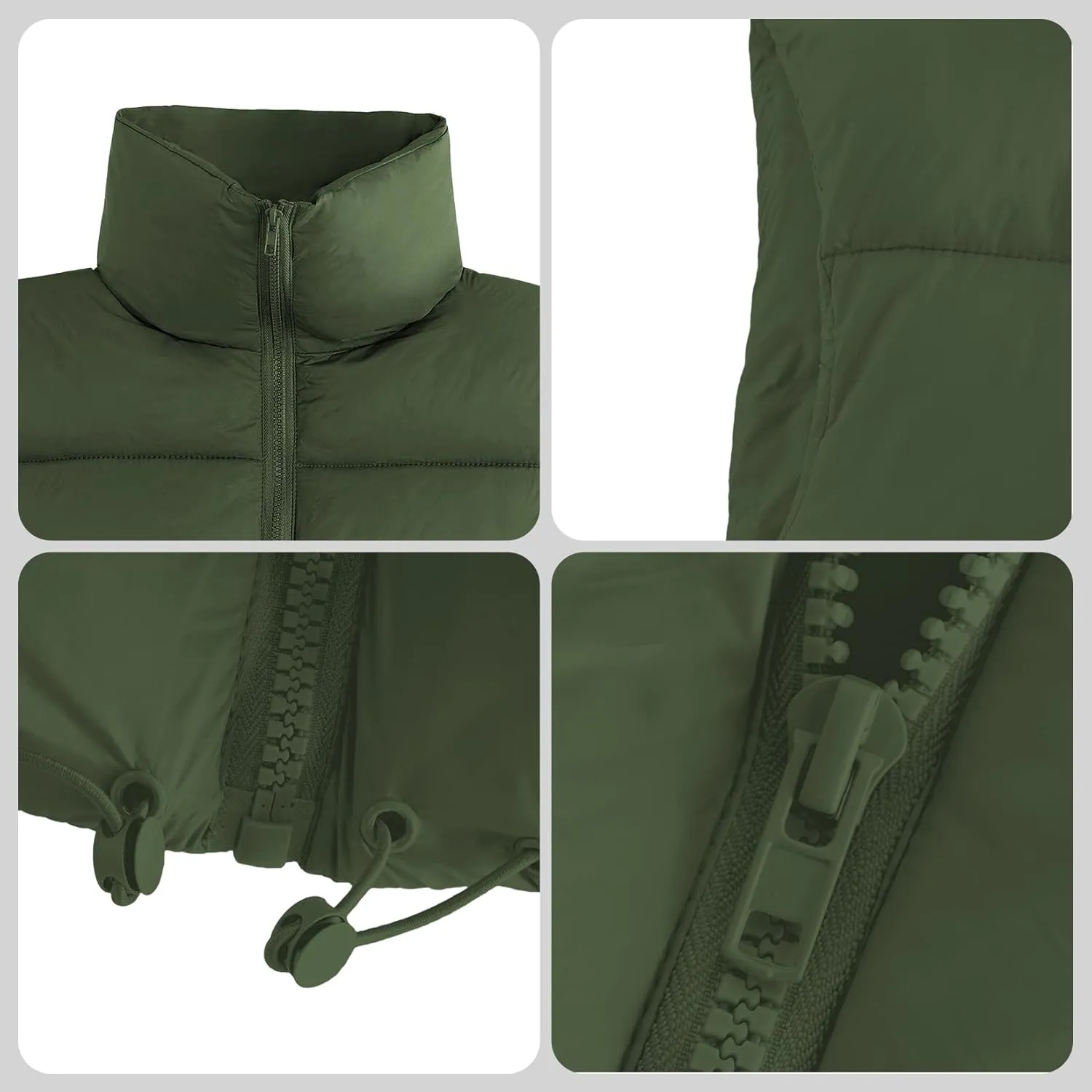 Century Star Cropped Puffer Vest Women's Outerwear Vests Puffy Sleeveless 2024 Quilted Christmas Vest Tops Jackets Coat Zip