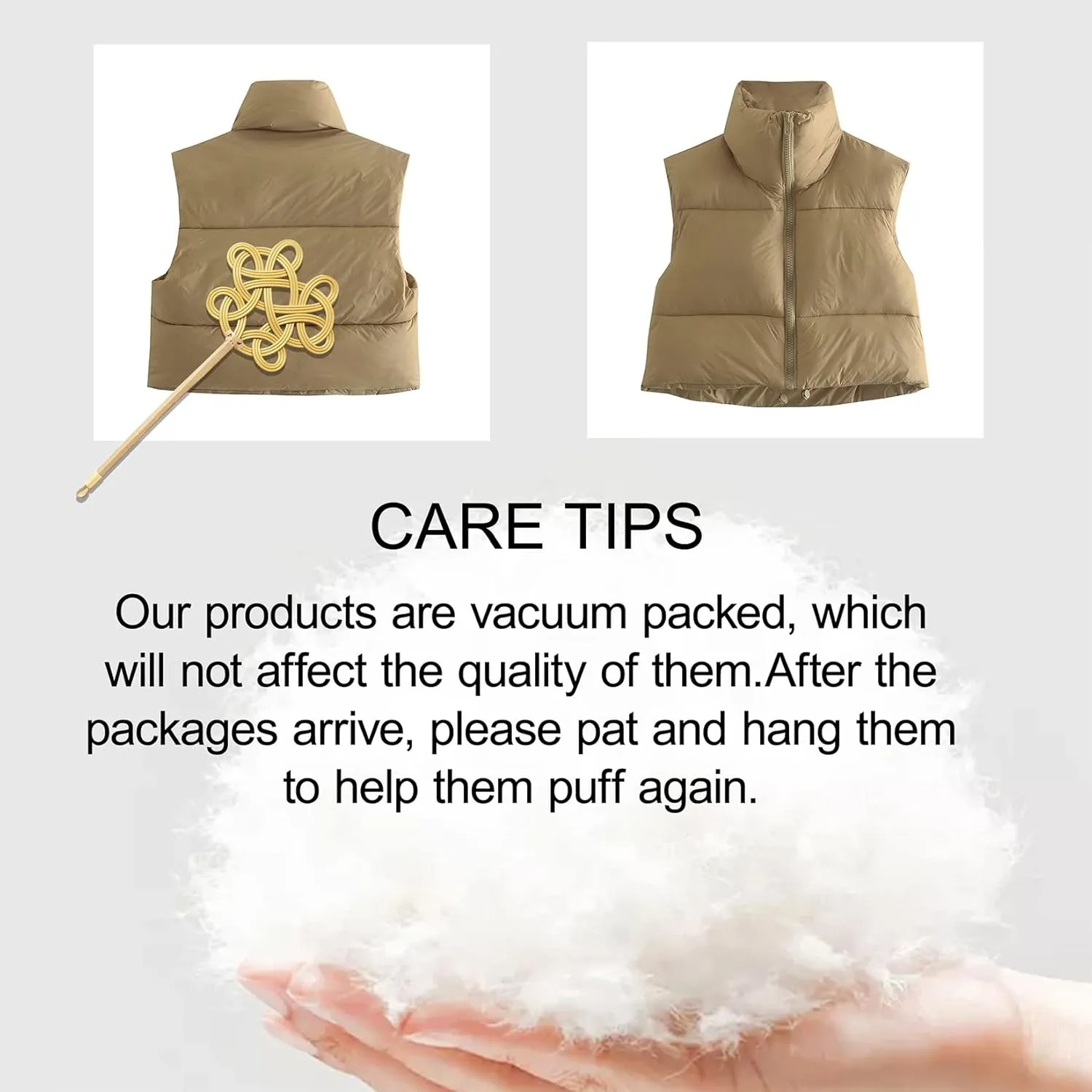 Century Star Cropped Puffer Vest Women's Outerwear Vests Puffy Sleeveless 2024 Quilted Christmas Vest Tops Jackets Coat Zip