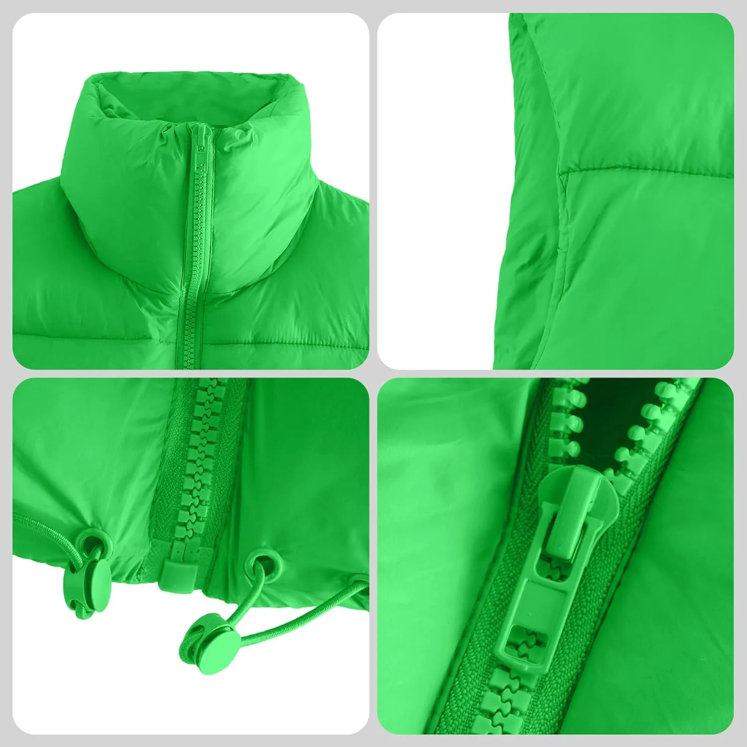 Century Star Cropped Puffer Vest Women's Outerwear Vests Puffy Sleeveless 2024 Quilted Christmas Vest Tops Jackets Coat Zip