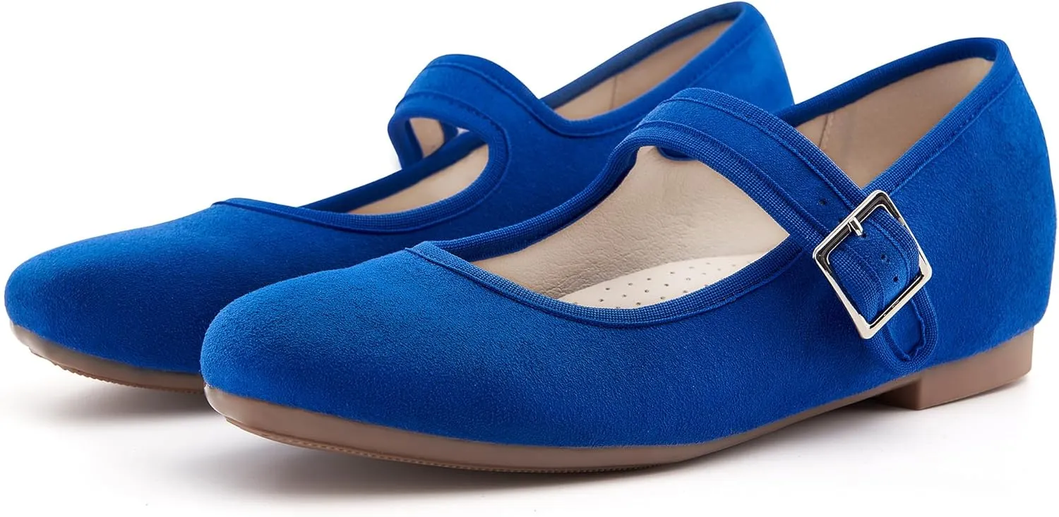 Cestfini Mary Jane Shoes Women Slip on Ballet Flat Dressy Comfortable Round Toe Black Flats Shoes Ankle Strap Flats for Women