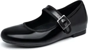 Cestfini Mary Jane Shoes Women Slip on Ballet Flat Dressy Comfortable Round Toe Black Flats Shoes Ankle Strap Flats for Women