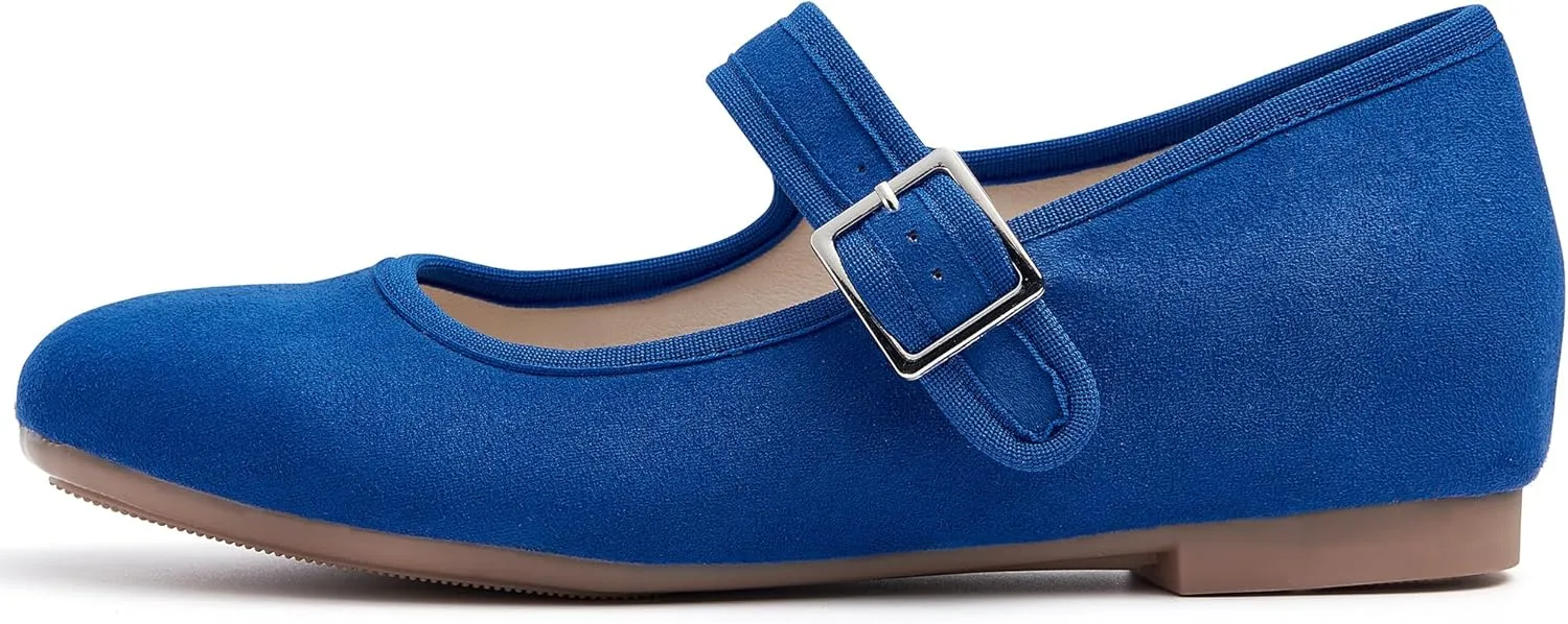 Cestfini Mary Jane Shoes Women Slip on Ballet Flat Dressy Comfortable Round Toe Black Flats Shoes Ankle Strap Flats for Women