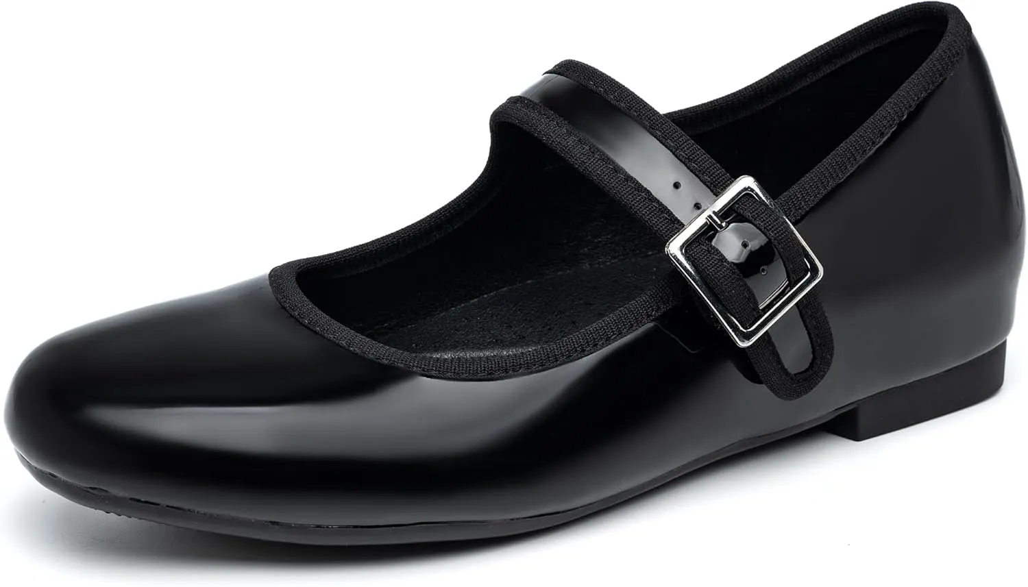 Cestfini Mary Jane Shoes Women Slip on Ballet Flat Dressy Comfortable Round Toe Black Flats Shoes Ankle Strap Flats for Women