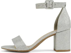 CITYCLASSIFIED Cake ~ Women Fashion Open Toe Ankle Buckle Strap Low Chunky Heels Sandals Shoes