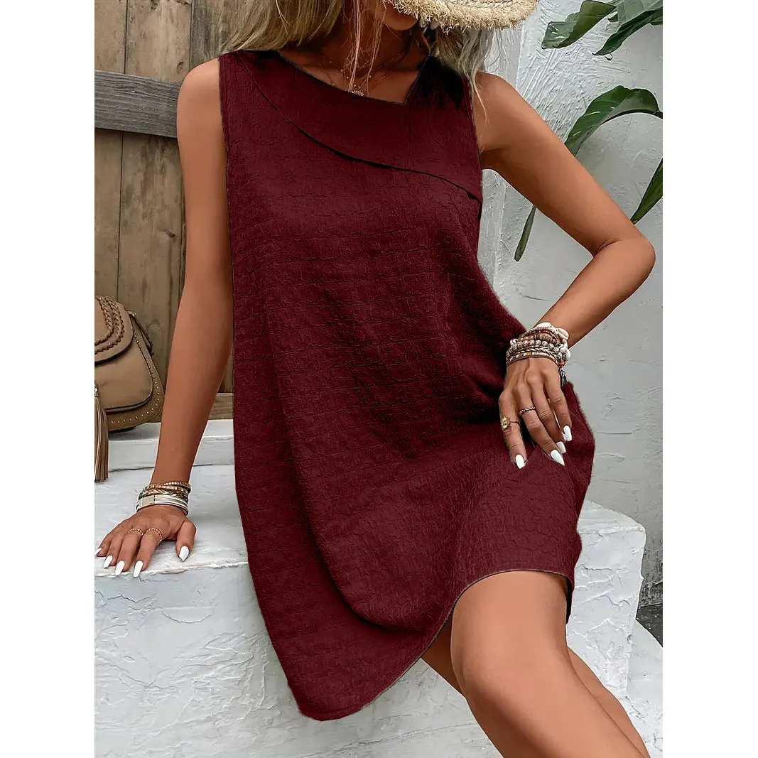 Clara - Elegant mini sleeveless beach dress