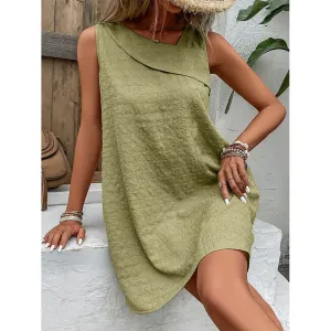 Clara - Elegant mini sleeveless beach dress