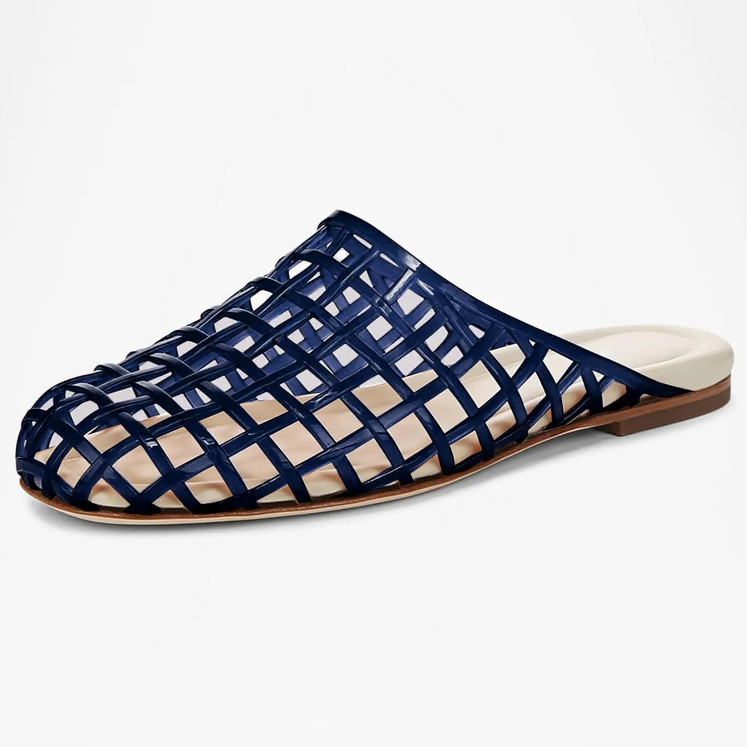 Clear Jelly Shoes for Women Slip on Jelly Mesh Slides Sandals Comfortable Closed Toe Jelly Flats Sandals Jelly Summer Beach Sandals.
